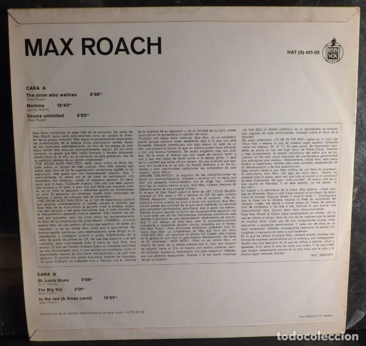 Discos de vinilo: MAX ROACH // DRUMS UNLIMITED // 1967 // (VG VG). LP - Foto 2