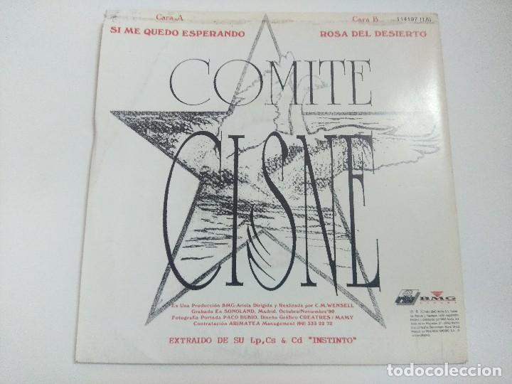 Discos de vinilo: COMITE CISNE/SI ME QUEDO ESPERANDO/SINGLE. - Foto 3