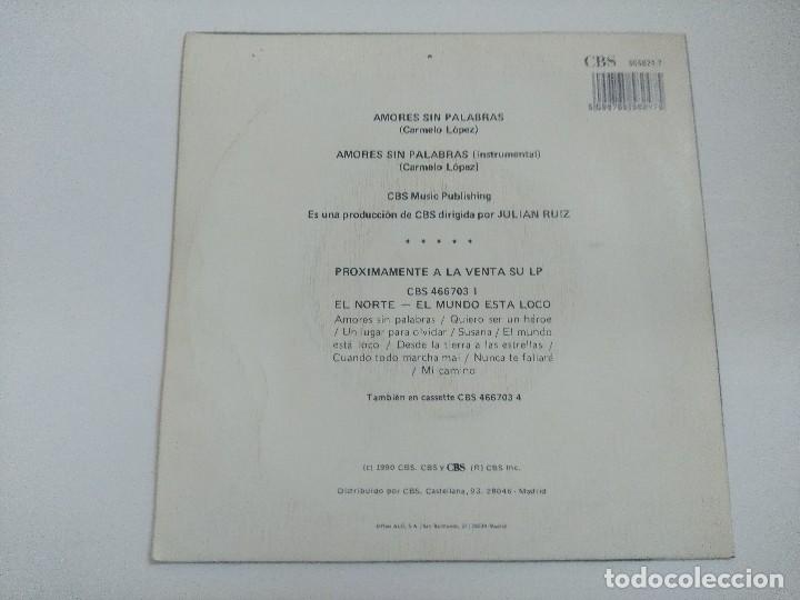 Discos de vinilo: EL NORTE/AMORES SIN PALABRAS/SINGLE. - Foto 3