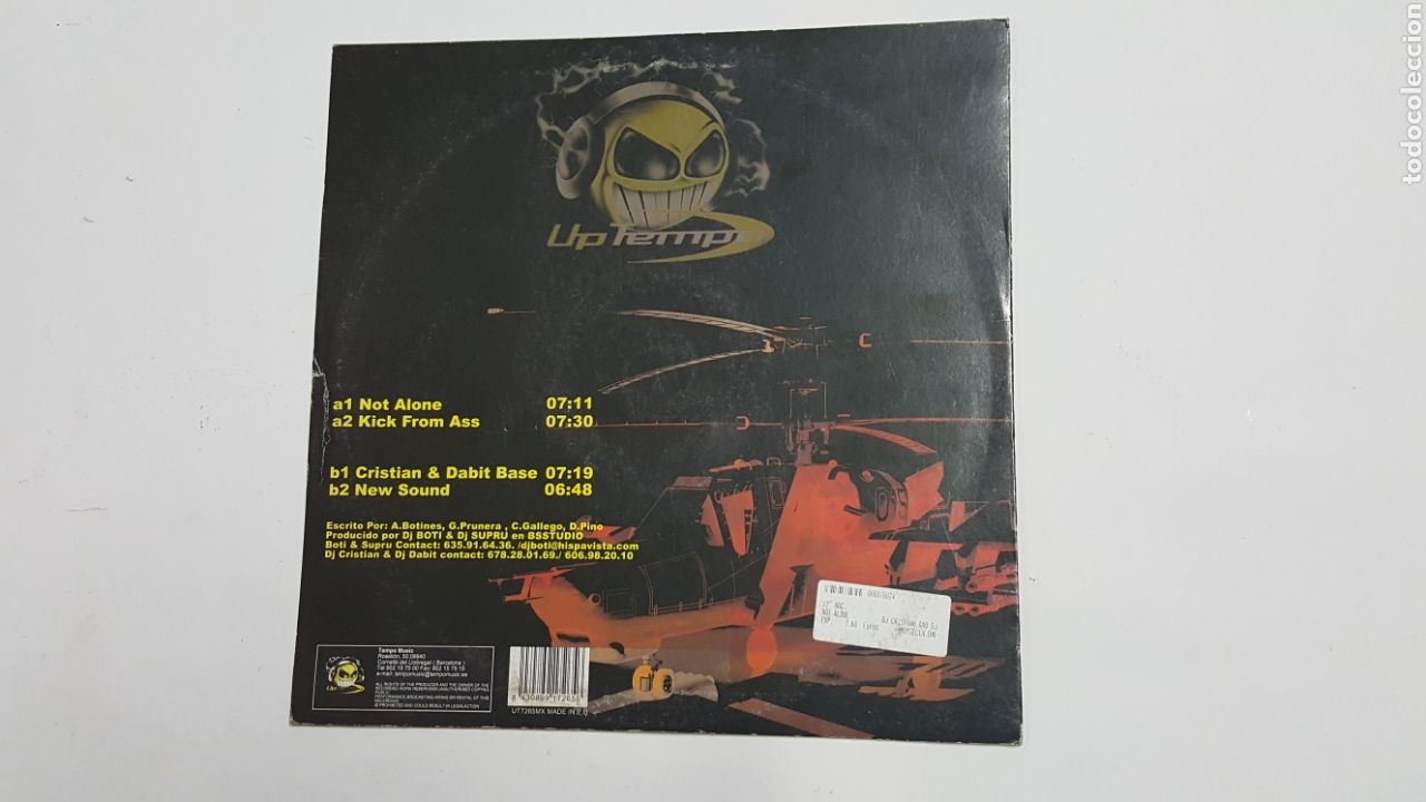 Discos de vinilo: VINILO DE DJ CRISTIAN & DJ BABIT &rdquo;NOT ALONE&rdquo; - Foto 2