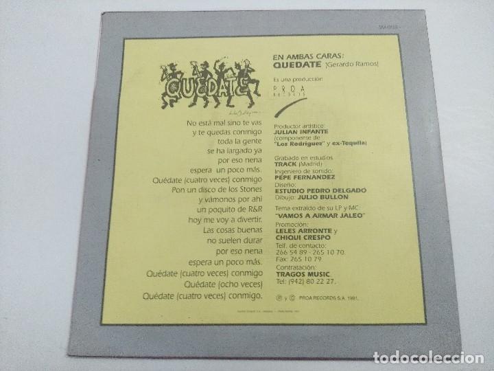 Discos de vinilo: LA BURLA/QUEDATE/SINGLE. - Foto 3