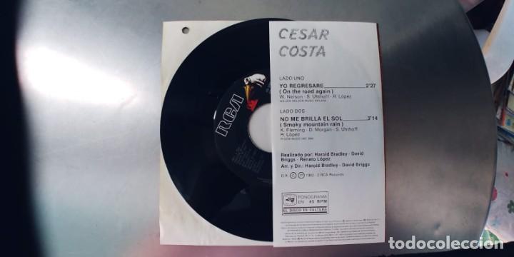 Discos de vinilo: CESAR COSTA-SINGLE YO REGRESARE - Foto 2