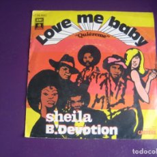 Discos de vinilo: SHEILA B. DEVOTION – LOVE ME BABY - SG EMI ODEON 1977 - DISCO FRANCIA 70'S - LEVE USO, NADA GRAVE