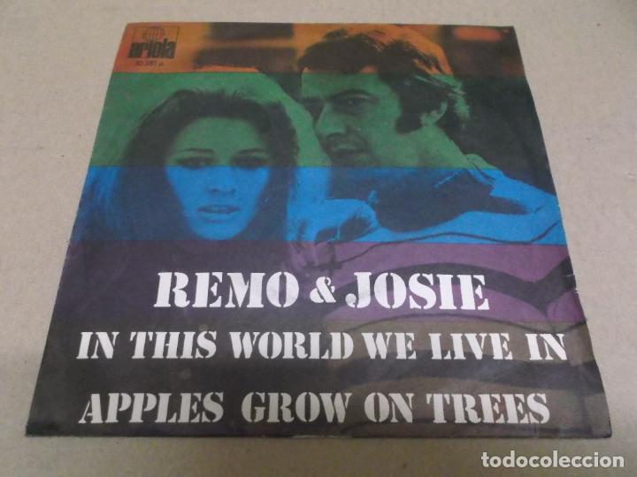 Dischi in vinile: REMO & JOSIE (SINGLE) IN THIS WORLD WE LIVE IN A&Ntilde;O &ndash; 1971