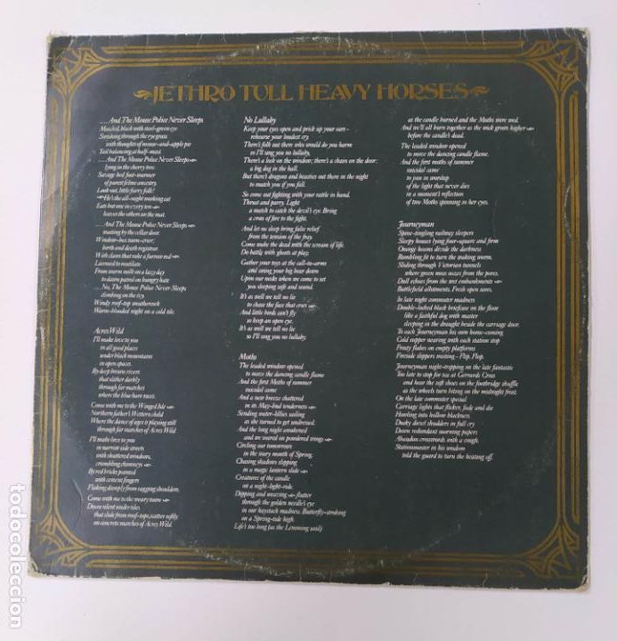 Discos de vinilo: JETHRO TULL - HEAVY HORSES - LP. TDKDA80 - Foto 1