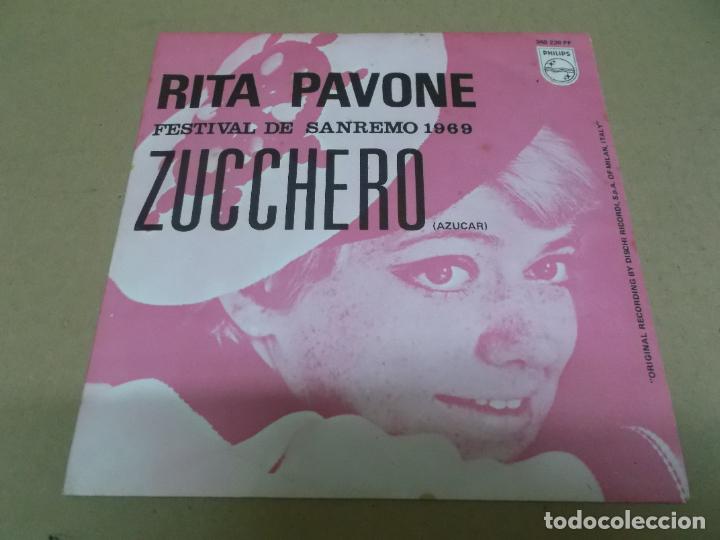 Discos de vinilo: RITA PAVONE (SINGLE) ZUCCHERO A&Ntilde;O &ndash; 1969 - Foto 1