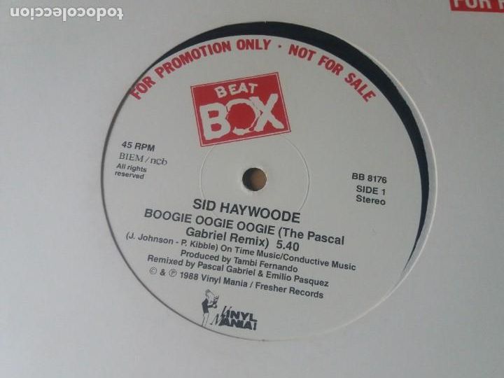 Discos de vinilo: SID HAYWOODE / BOOGIE OOGIE OOGIE / MAXI-SINGLE 12 PULGADAS - Foto 1