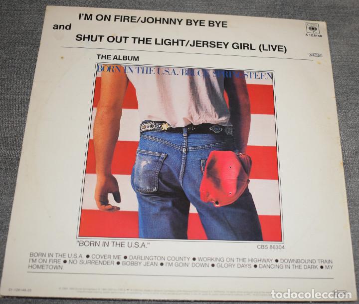 Discos de vinilo: Bruce Springsteen &ndash; Im On Fire - MAXISINGLE 1985 - Foto 2