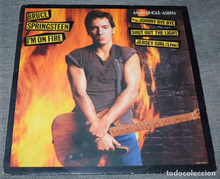 Discos de vinilo: Bruce Springsteen &ndash; Im On Fire - MAXISINGLE 1985 - Foto 1