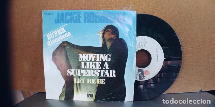 Discos de vinilo: JACKIE ROBINSON-SINGLE MOVING LIKE A SUPERSTAR - Foto 1