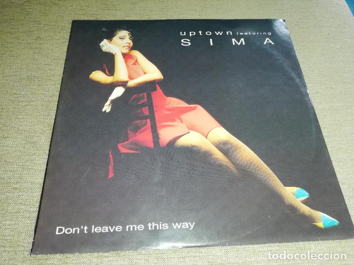 Discos de vinilo: Uptown featuring sima-dont leave me this way. maxi - Foto 1