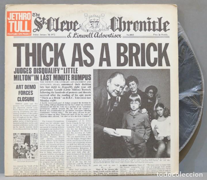 Discos de vinilo: LP. JETHRO TULL. THICK AS A BRICK - Foto 1