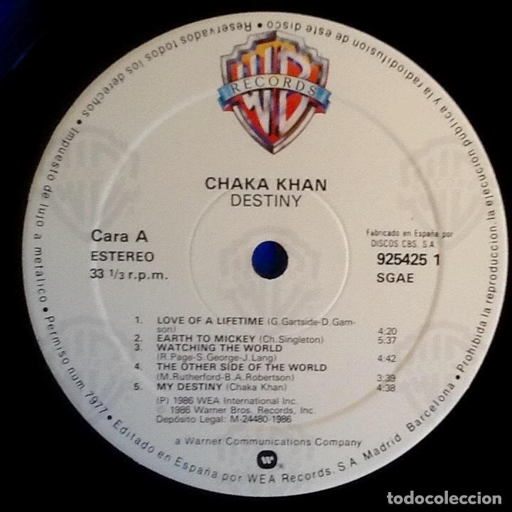 Discos de vinilo: CHAKA KHAN : DESTINY [WARNER - ESP 1986] LP - Foto 4