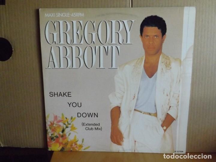 Discos de vinilo: GREGORY ABBOTT --- SHAKE YOU DOWN - MAXI SINGLE - Foto 1