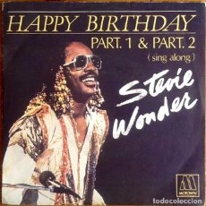 Discos de vinilo: STEVIE WONDER : HAPPY BIRTHDAY [MOTOWN - FRA 1980] 7”. Lote 289834418