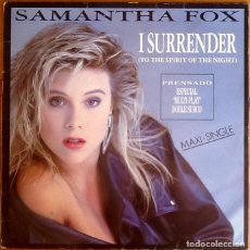 Discos de vinilo: SAMANTHA FOX : I SURRENDER (TO THE SPIRIT OF THE NIGHT) [JIVE - ESP 1987] 12”. Lote 289842433