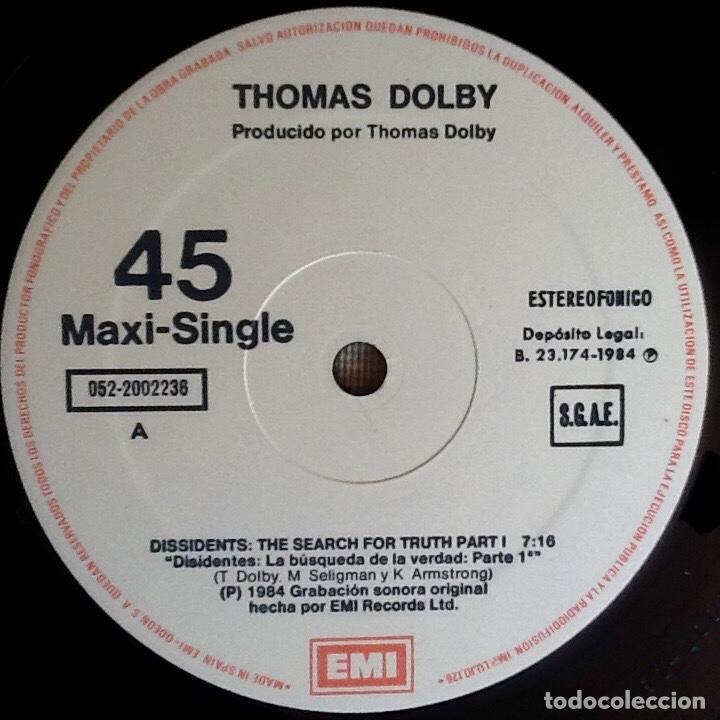 Discos de vinilo: THOMAS DOLBY : DISSIDENTS [EMI - ESP 1984] 12&rdquo; - Foto 3