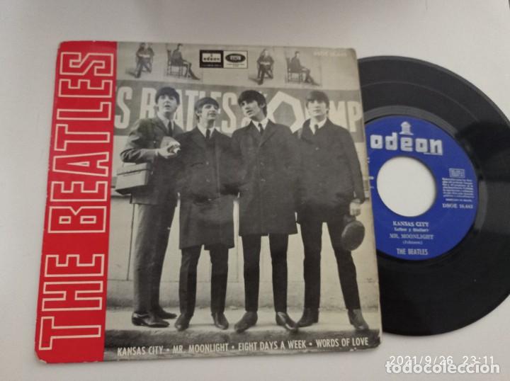 EP-THE BEATLES-KANSAS CITY-1964-SPAIN- (Música - Discos de Vinilo - EPs - Pop - Rock Internacional de los 70	)