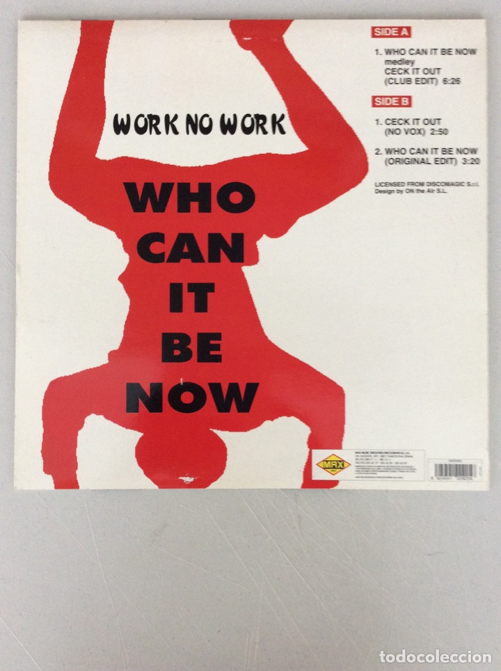 Discos de vinilo: Who can it be now. Work no work - Foto 2
