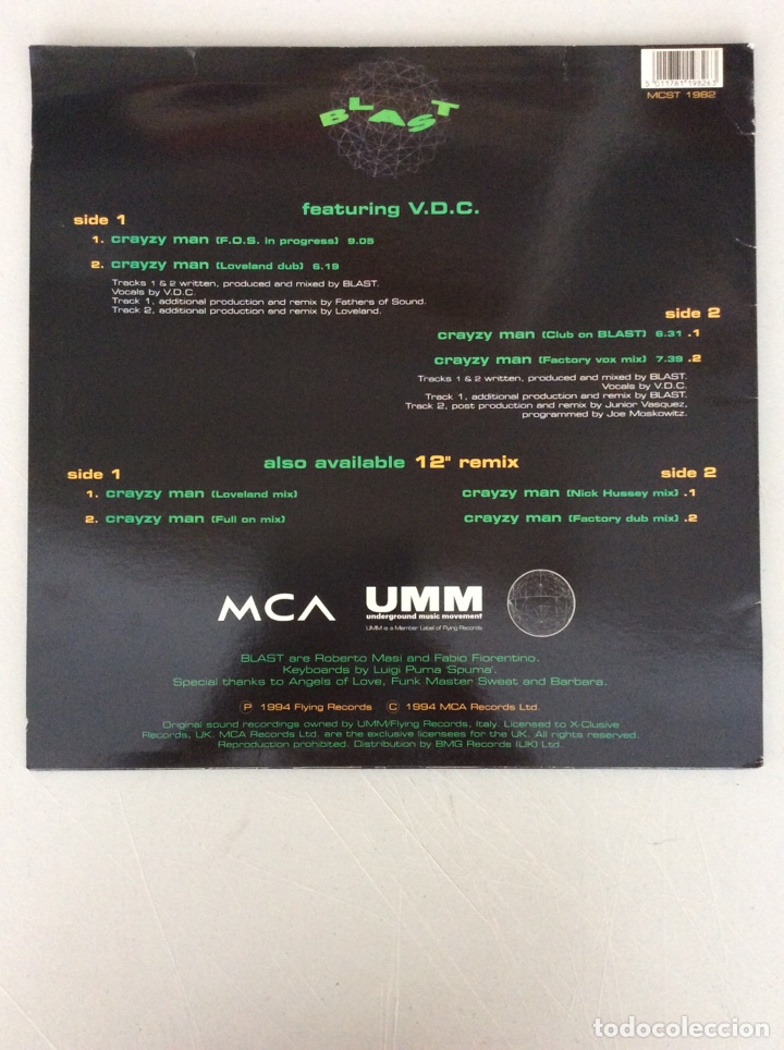 Discos de vinilo: Blast featuring V.D.C. Crayzy man - Foto 2