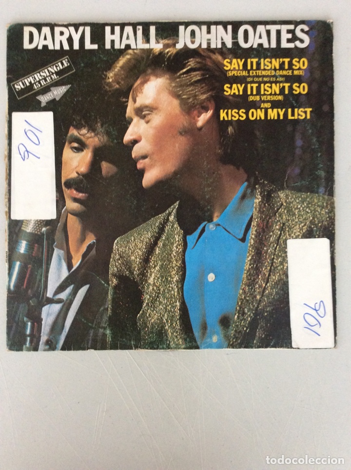 Discos de vinilo: Daryl Hall John Oates. Say it isn&rsquo;t so - Foto 1