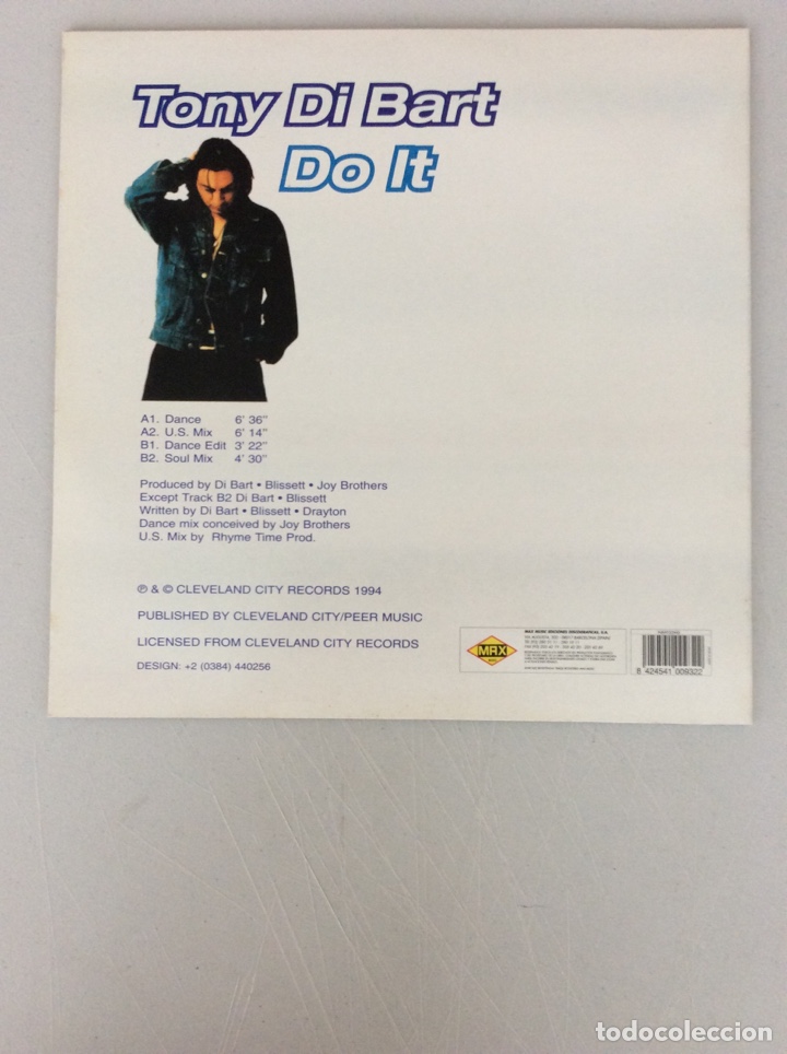 Discos de vinilo: Tony Di Bart. Do it - Foto 2
