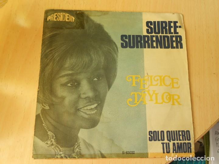 Discos de vinilo: FELICE TAYLOR, SG, SUREE - SURRENDER + 1, A&Ntilde;O 1968 - Foto 1