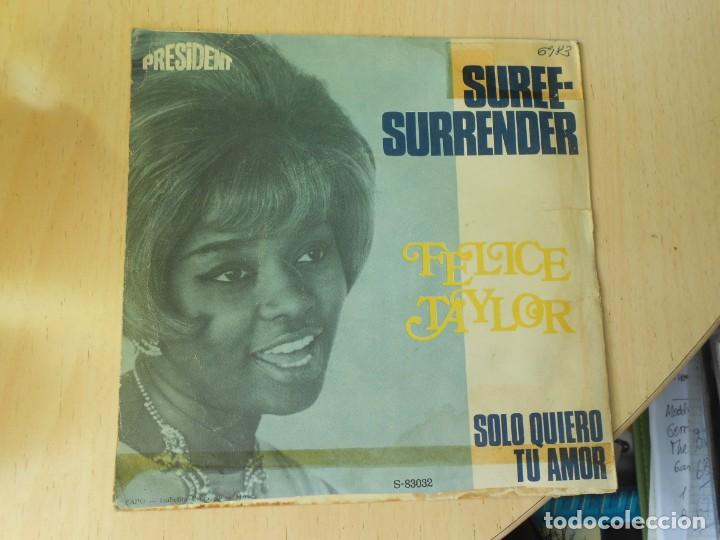 Discos de vinilo: FELICE TAYLOR, SG, SUREE - SURRENDER + 1, A&Ntilde;O 1968 - Foto 2