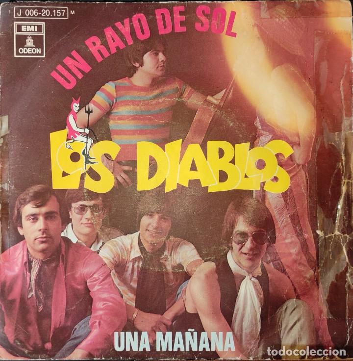 Discos de vinilo: Los Diablos - Un rayo de sol - Disco Vinilo Single 1970 - Foto 1