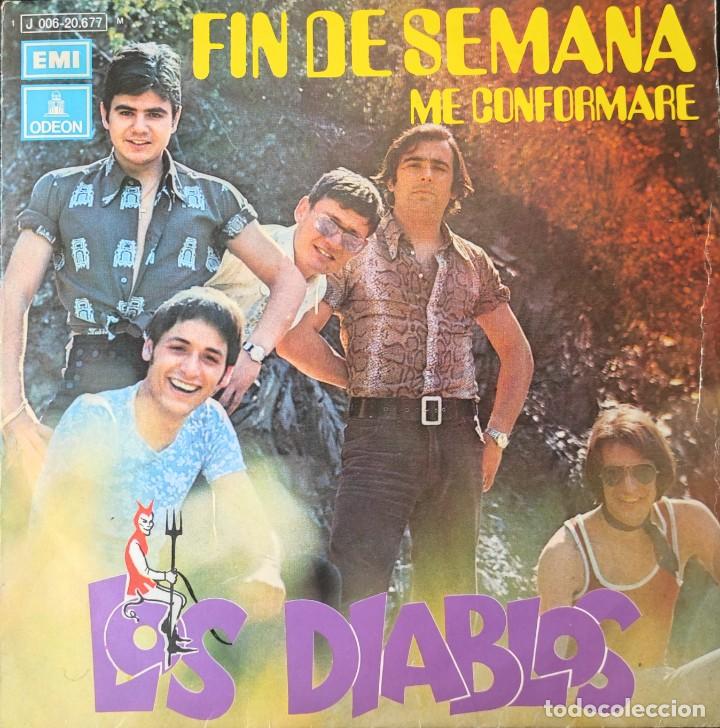 Discos de vinilo: Los Diablos - Fin de semana - Disco Vinilo Single 1971 - Foto 1
