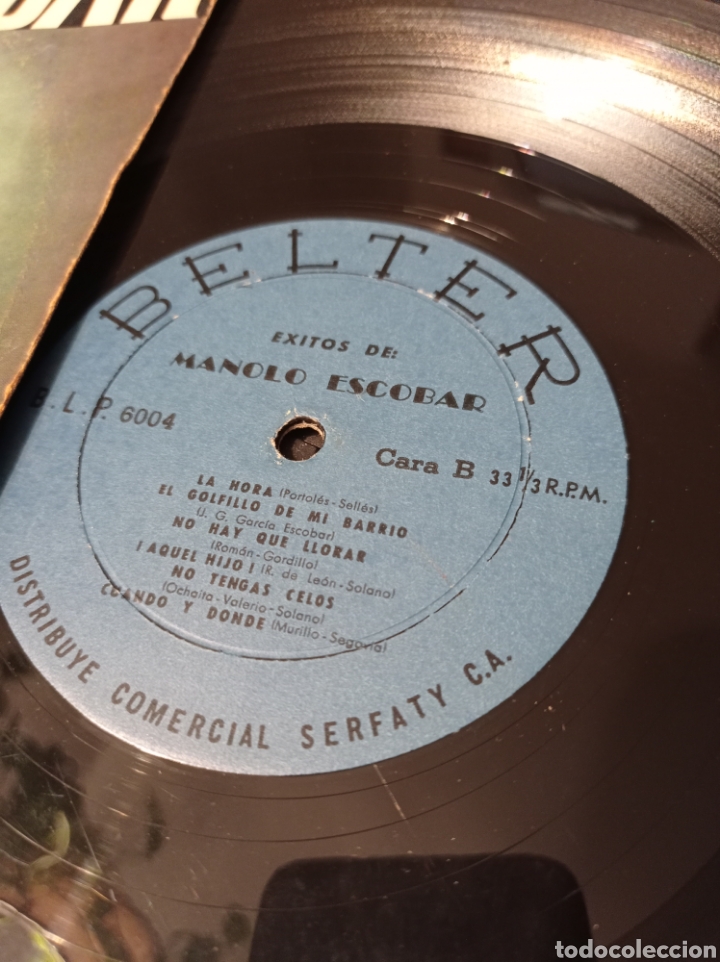 Discos de vinilo: EXITOS DE MANOLO ESCOBAR - SERFATY 1966 - EDICION VENEZUELA - Foto 3