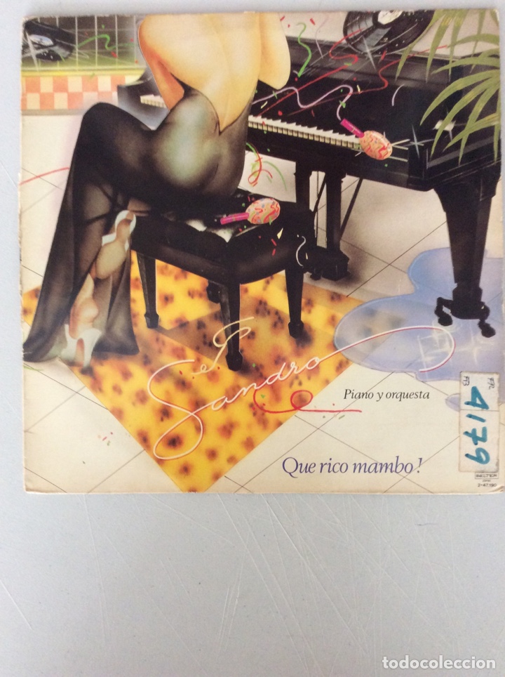 Discos de vinilo: Sandro. Piano y orquesta. Que rico mambo! - Foto 1