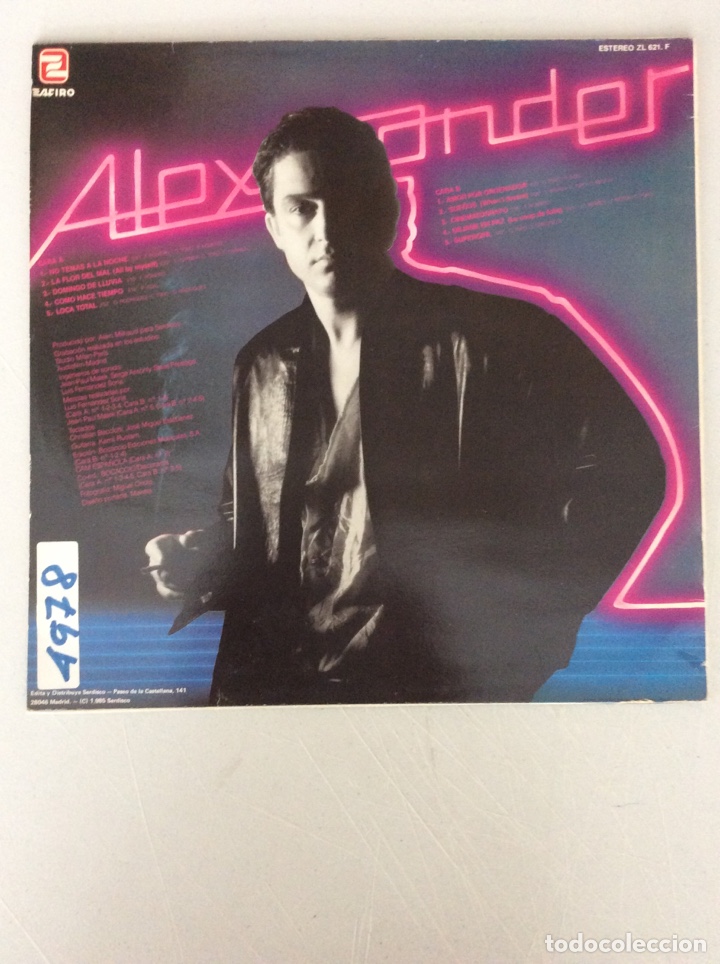 Discos de vinilo: Alexsander . No temas a la noche. - Foto 2