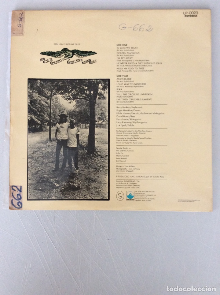 Discos de vinilo: Don Nix. In God we trust. - Foto 2