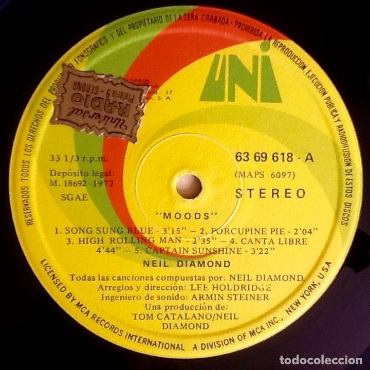 Discos de vinilo: NEIL DIAMOND : MOODS [UNI - ESP 1972] LP - Foto 4