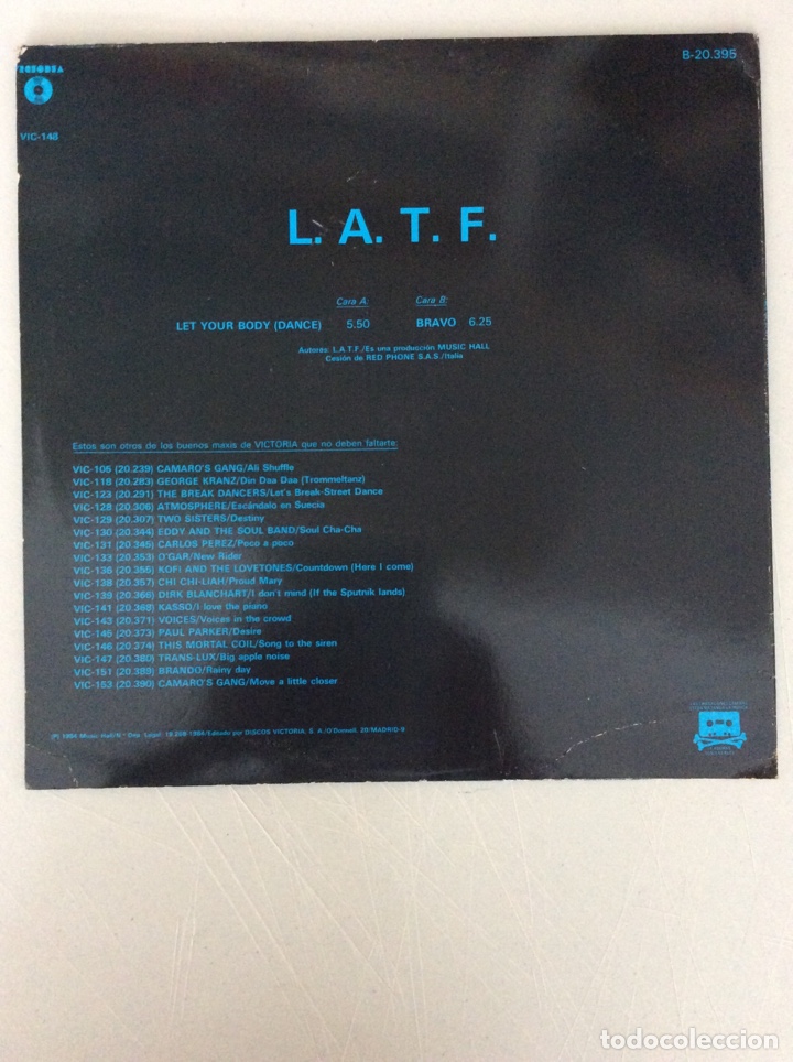 Discos de vinilo: Latf. Let your body (dance) - Foto 2