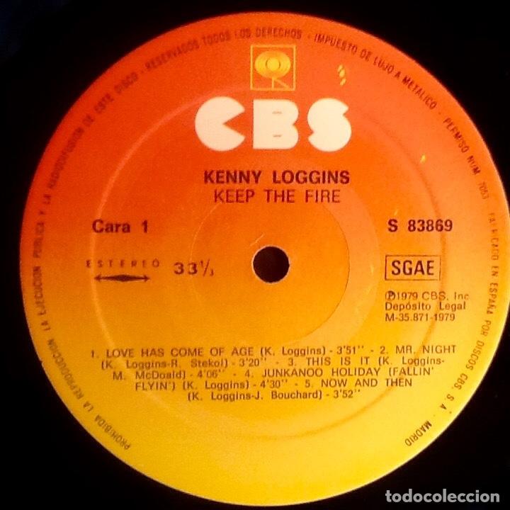 Discos de vinilo: KENNY LOGGINS : KEEP THE FIRE [CBS - ESP 1980] LP - Foto 3