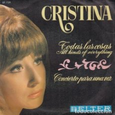 Discos de vinilo: CRISTINA ( LOS STOP ) - TODAS LAS COSAS - SINGLE DE VINILO
