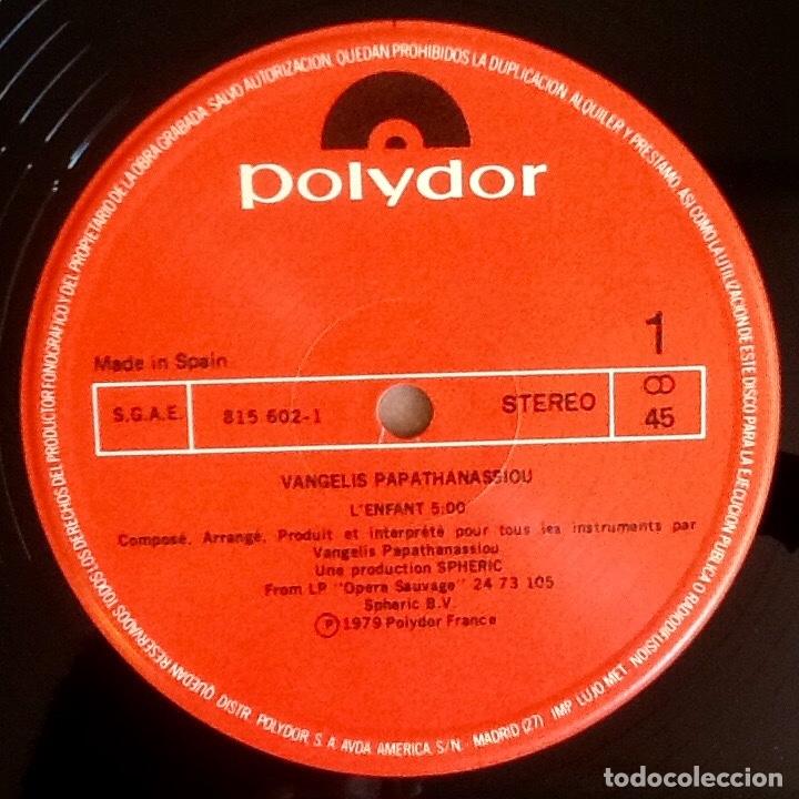 Discos de vinilo: VANGELIS : LENFANT [POLYDOR - ESP 1983] 12&rdquo; - Foto 3