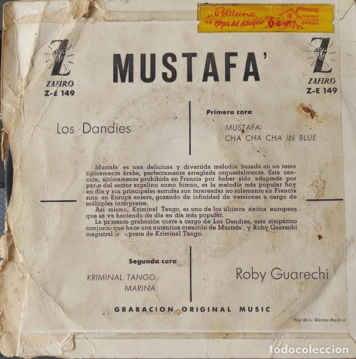 Discos de vinilo: Los Dindies - Mustaf&aacute; - Discos Vinilo Single 1960 - Foto 2