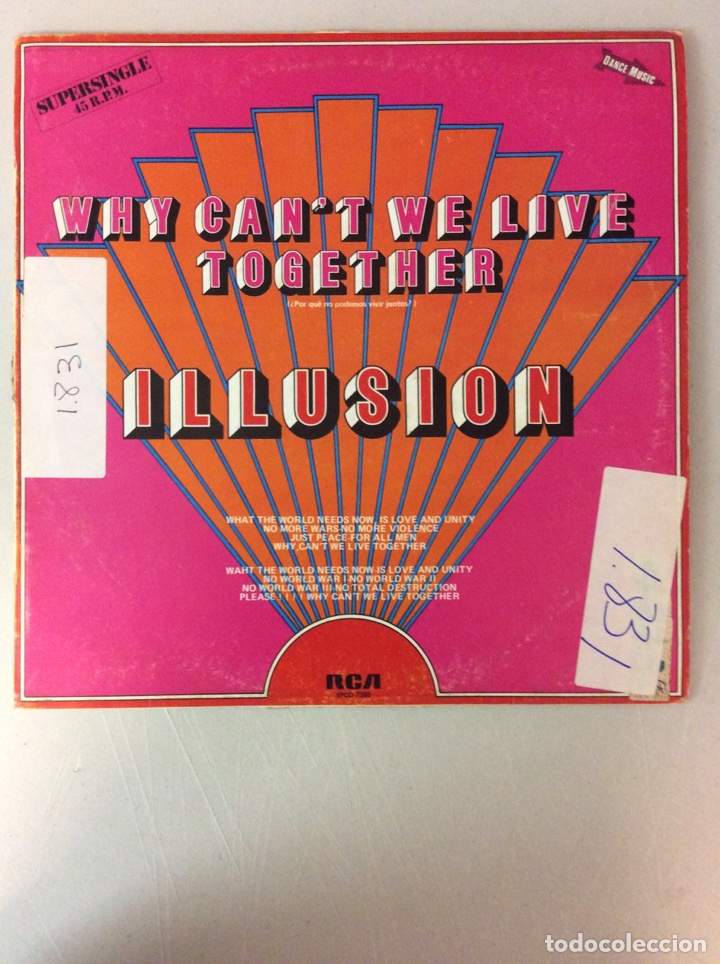 Discos de vinilo: Why can&rsquo;t we live together. Illusion - Foto 1