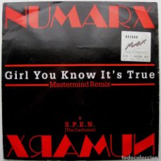 Discos de vinilo: NUMARX - GIRL YOU KNOW IT'S TRUE (MASTERMIND REMIX) - MAXI BLUEBIRD 1988 UK BPY