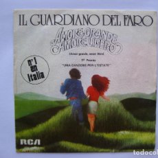 Discos de vinilo: DISCO VINILO SINGLE IL GUARDIANO DEL FARO. Lote 290425068