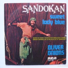 Discos de vinilo: DISCO VINILO SINGLE SANDOKAN - OLIVER ONIONS. Lote 290425438