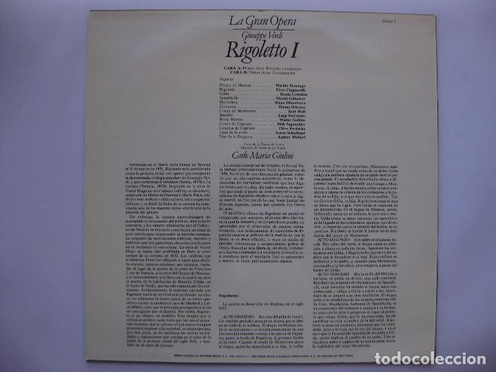 Discos de vinilo: DISCO DE VINILO LP LA GRAN OPERA VERDI RIGOLETTO I - Foto 2