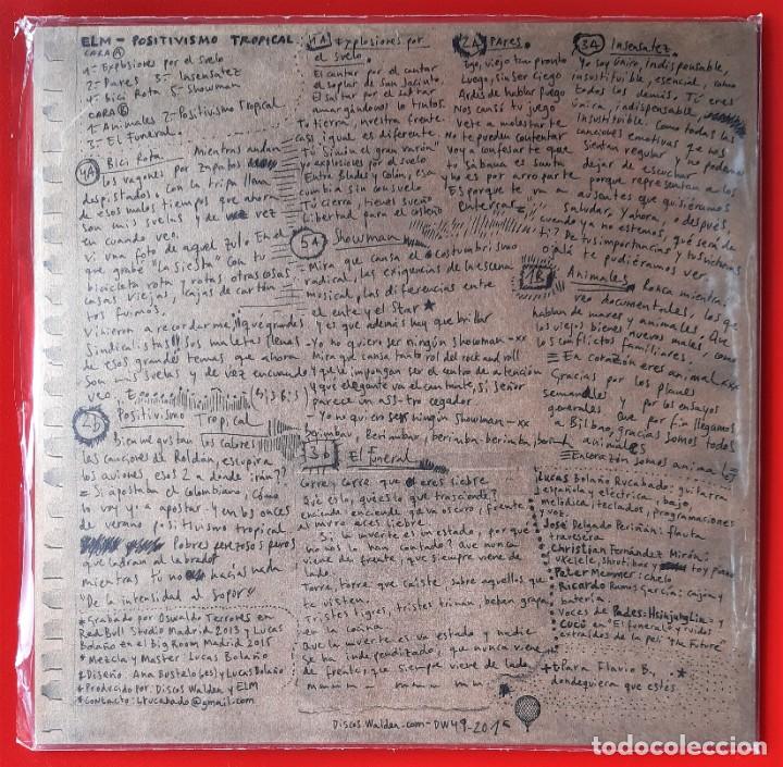 Discos de vinilo: ELM (EXPERIMENTAL LITTLE MONKEY) - POSITIVISMO TROPICAL LP - Foto 2