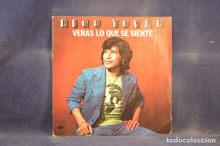 Discos de vinilo: RIGO TOVAR - VERAS LO QUE SE SIENTE - SINGLE - Foto 1