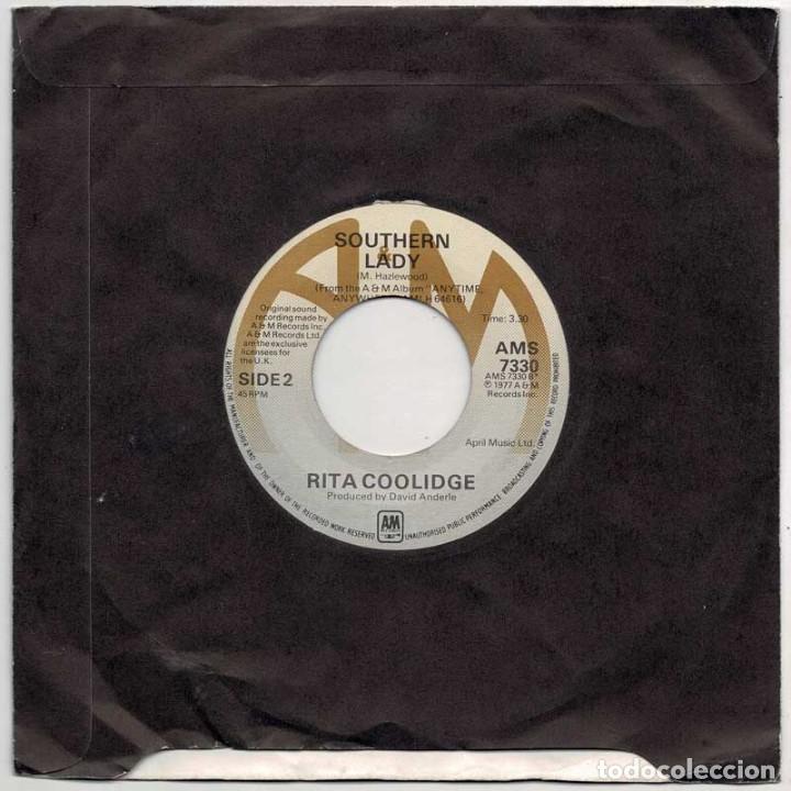 Discos de vinilo: Rita Coolidge - Words / Southern Lady. Single - Foto 2