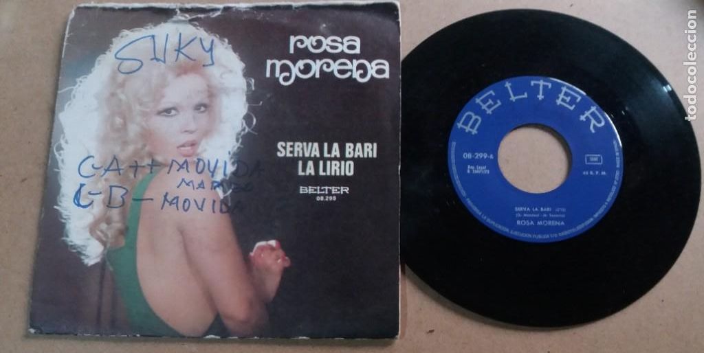 Discos de vinilo: ROSA MORENA / SERVA LA BARI / SINGLE 7 PULGADAS - Foto 1