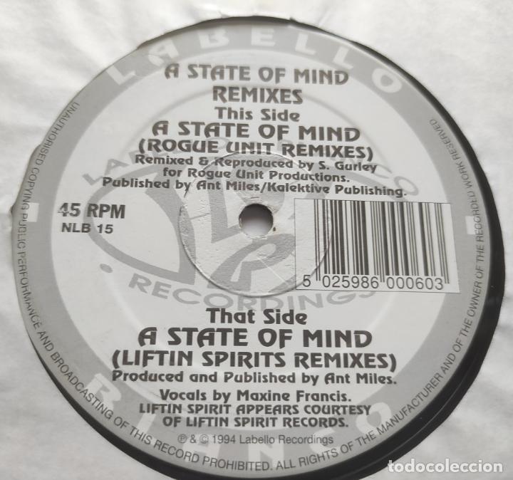 LIFTIN' SPIRITS ‎– A STATE OF MIND (REMIXES)-UK-1994- LABELLO BLANCO RECORDINGS ‎– NLB 15 (Música - Discos de Vinilo - Maxi Singles - Techno, Trance y House)